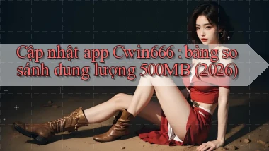 Cập nhật app Cwin666 bảng so sánh dung lượng 500MB (2026)