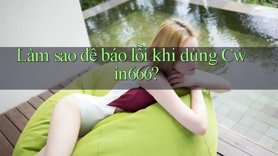 Làm sao để báo lỗi khi dùng Cwin666?