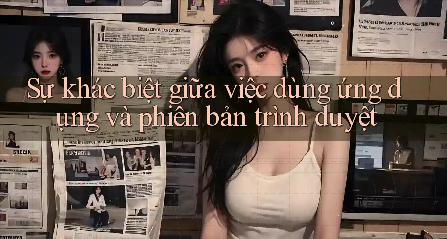 Sự khác biệt giữa việc dùng ứng dụng và phiên bản trình duyệt