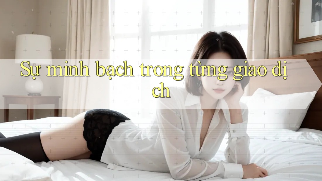 Sự minh bạch trong từng giao dịch Sự minh bạch trong từng giao dịch