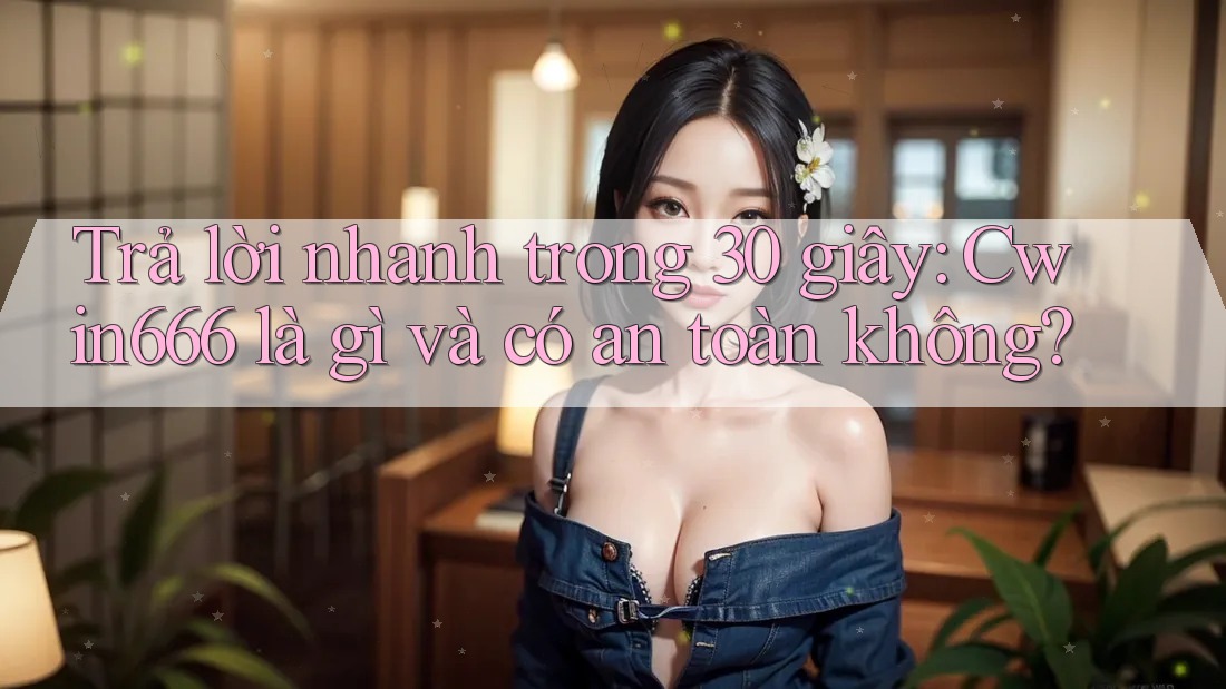 Trả lời nhanh trong 30 giây: Cwin666 là gì và có an toàn không?
